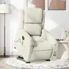Image de Fauteuil Inclinable De Massage Électrique Crème Velours Vidaxl