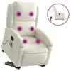 Image de Vidaxl fauteuil inclinable de massage électrique crème velours