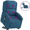 Image de Fauteuil Inclinable De Massage Électrique Bleu Velours Vidaxl