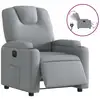 Image de Vidaxl fauteuil inclinable électrique gris clair tissu
