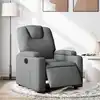 Image de Fauteuil Inclinable Électrique Gris Foncé Tissu Vidaxl