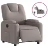 Image de Vidaxl fauteuil inclinable électrique taupe tissu