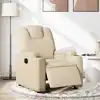 Image de Fauteuil Inclinable Électrique Crème Tissu Vidaxl