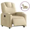 Image de Vidaxl fauteuil inclinable électrique crème tissu