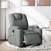 Image de Fauteuil Inclinable De Massage Électrique Gris Foncé Tissu Vidaxl