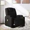 Image de Fauteuil De Massage Inclinable Électrique Noir Tissu Vidaxl