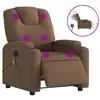 Image de Vidaxl fauteuil inclinable de massage électrique marron tissu