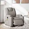 Image de Fauteuil De Massage Inclinable Électrique Taupe Tissu Vidaxl