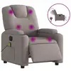 Image de Vidaxl fauteuil de massage inclinable électrique taupe tissu