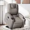 Image de Fauteuil Inclinable Taupe Tissu Vidaxl