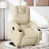 Image de Fauteuil Inclinable Crème Tissu Vidaxl