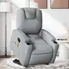 Image de Fauteuil De Massage Inclinable Gris Clair Tissu Vidaxl