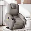 Image de Fauteuil Inclinable De Massage Taupe Tissu Vidaxl