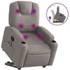 Image de Vidaxl fauteuil inclinable de massage taupe tissu