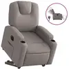 Image de Vidaxl fauteuil inclinable électrique taupe tissu