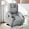 Image de Fauteuil Inclinable De Massage Électrique Gris Clair Tissu Vidaxl