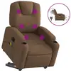 Image de Vidaxl fauteuil inclinable de massage électrique marron tissu