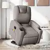 Image de Fauteuil Inclinable De Massage Électrique Taupe Tissu Vidaxl