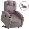 Image de Vidaxl fauteuil inclinable de massage électrique taupe tissu