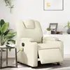 Image de Fauteuil De Massage Inclinable Électrique Crème Similicuir Vidaxl