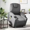 Image de Fauteuil Inclinable De Massage Électrique Gris Similicuir Vidaxl