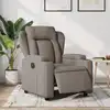 Image de Fauteuil Inclinable Électrique Taupe Tissu Vidaxl