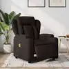 Image de Fauteuil De Massage Inclinable Électrique Marron Foncé Tissu Vidaxl