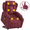 Image de Vidaxl fauteuil inclinable de massage rouge bordeaux tissu
