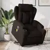 Image de Fauteuil Inclinable De Massage Marron Foncé Tissu Vidaxl