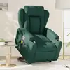 Image de Fauteuil Inclinable De Massage Vert Foncé Tissu Vidaxl