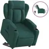 Image de Fauteuil Inclinable Électrique Vert Foncé Tissu Vidaxl