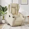Image de Fauteuil Inclinable Électrique Crème Tissu Vidaxl