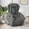 Image de Fauteuil Inclinable De Massage Électrique Gris Foncé Tissu Vidaxl