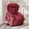 Image de Fauteuil Inclinable De Massage Électrique Rouge Bordeaux Tissu Vidaxl