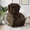 Image de Fauteuil Inclinable De Massage Électrique Marron Tissu Vidaxl