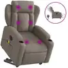 Image de Fauteuil Inclinable De Massage Électrique Taupe Tissu Vidaxl