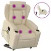 Image de Vidaxl fauteuil inclinable de massage électrique crème tissu