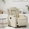 Image de Fauteuil Inclinable Électrique Crème Similicuir Vidaxl