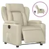 Image de Vidaxl fauteuil inclinable électrique crème similicuir