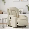 Image de Fauteuil De Massage Inclinable Électrique Crème Similicuir Vidaxl