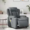 Image de Fauteuil De Massage Inclinable Électrique Gris Similicuir Vidaxl