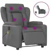 Image de Vidaxl fauteuil de massage inclinable électrique gris similicuir