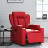 Image de Fauteuil De Massage Inclinable Électrique Rouge Similicuir Vidaxl