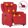 Image de Vidaxl fauteuil de massage inclinable électrique rouge similicuir