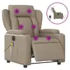 Image de Vidaxl fauteuil de massage inclinable électrique cappuccino similicuir