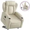 Image de Vidaxl fauteuil inclinable crème similicuir