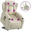Image de Fauteuil Inclinable De Massage Crème Similicuir Vidaxl
