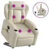 Image de Vidaxl fauteuil inclinable de massage crème similicuir