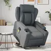 Image de Fauteuil Inclinable De Massage Gris Similicuir Vidaxl