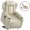 Image de Vidaxl fauteuil inclinable électrique crème similicuir